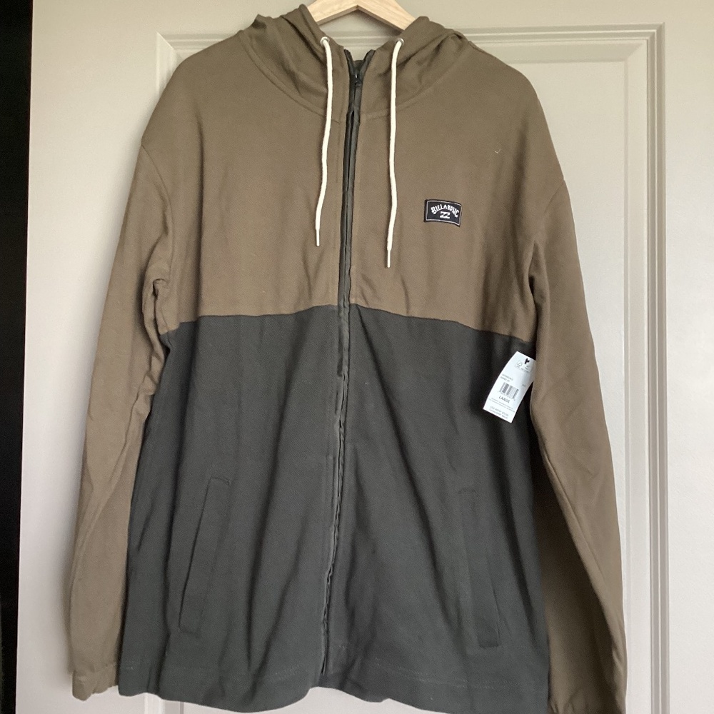 Billabong Abner Colorblock Full Zip Hoodie, size L